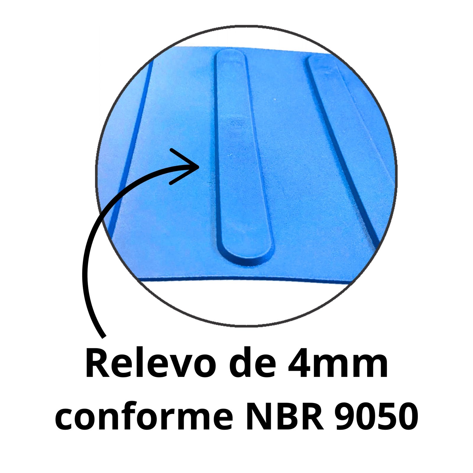 Miniatura 6 de Piso Tátil Direcional Azul 250x250x5 TPE