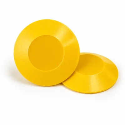 Elemento Tátil Alerta 27mm Colorido Amarelo Adesivado