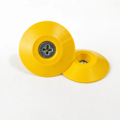 Elemento Tátil Alerta 27mm Colorido Amarelo Parafusado