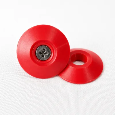 Elemento Tátil Alerta 27mm Colorido Vermelho Parafusado