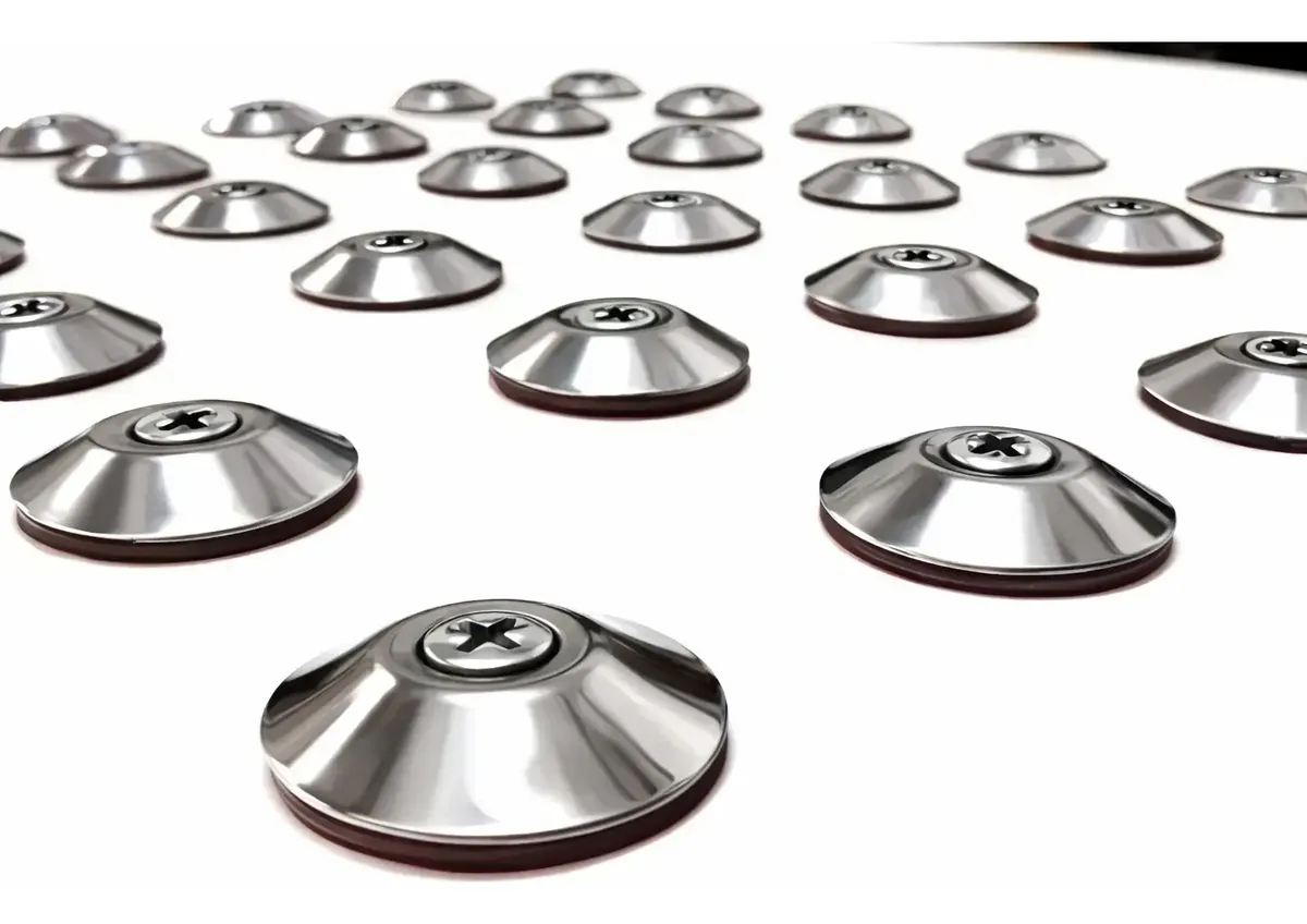 Miniatura 3 de Elemento Tátil Alerta 28mm Inox Liso Parafusado