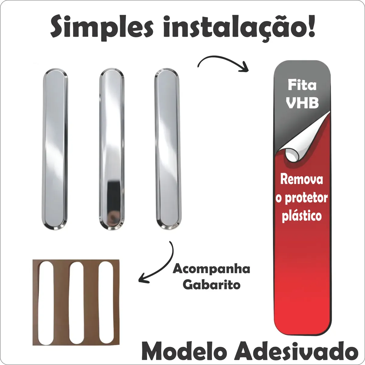 Miniatura 2 de Elemento Tátil Direcional 235mm Inox Frisado Adesivado