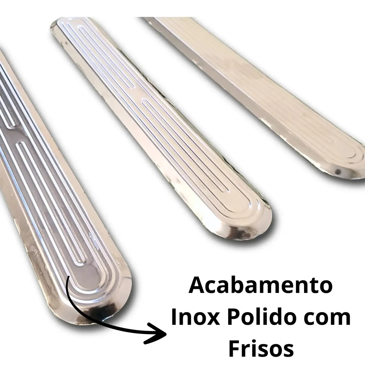 Miniatura 3 de Elemento Tátil Direcional 235mm Inox Frisado Adesivado