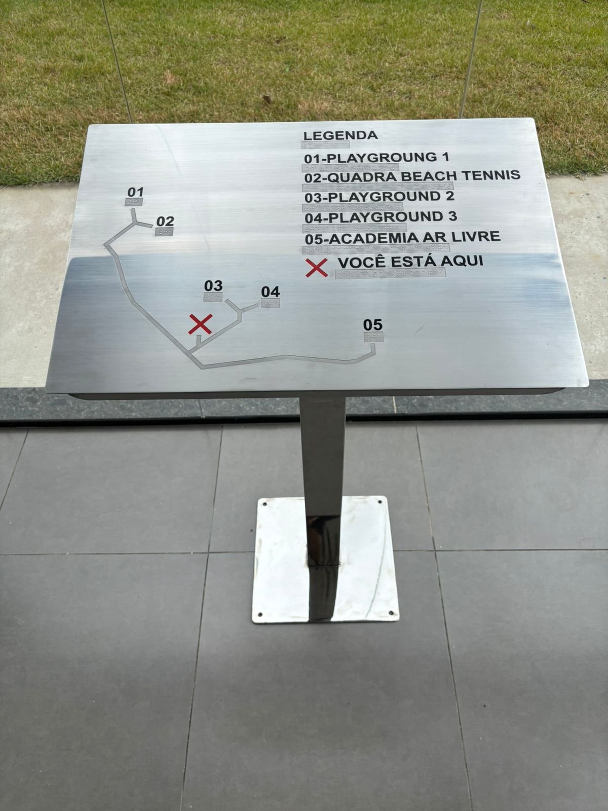 Miniatura 1 de Mapa Tátil Chapa INOX - Até 60x80cm