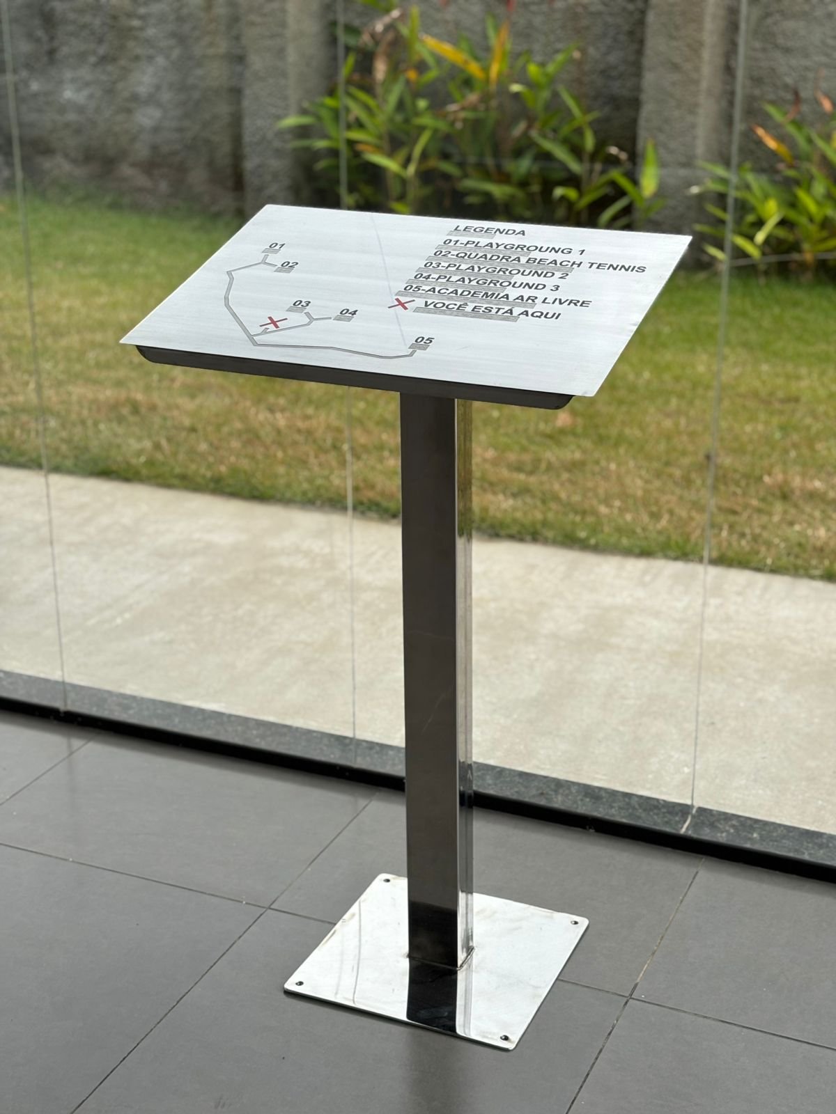 Miniatura 1 de Mapa Tátil Chapa INOX - Até 80x100 cm 
