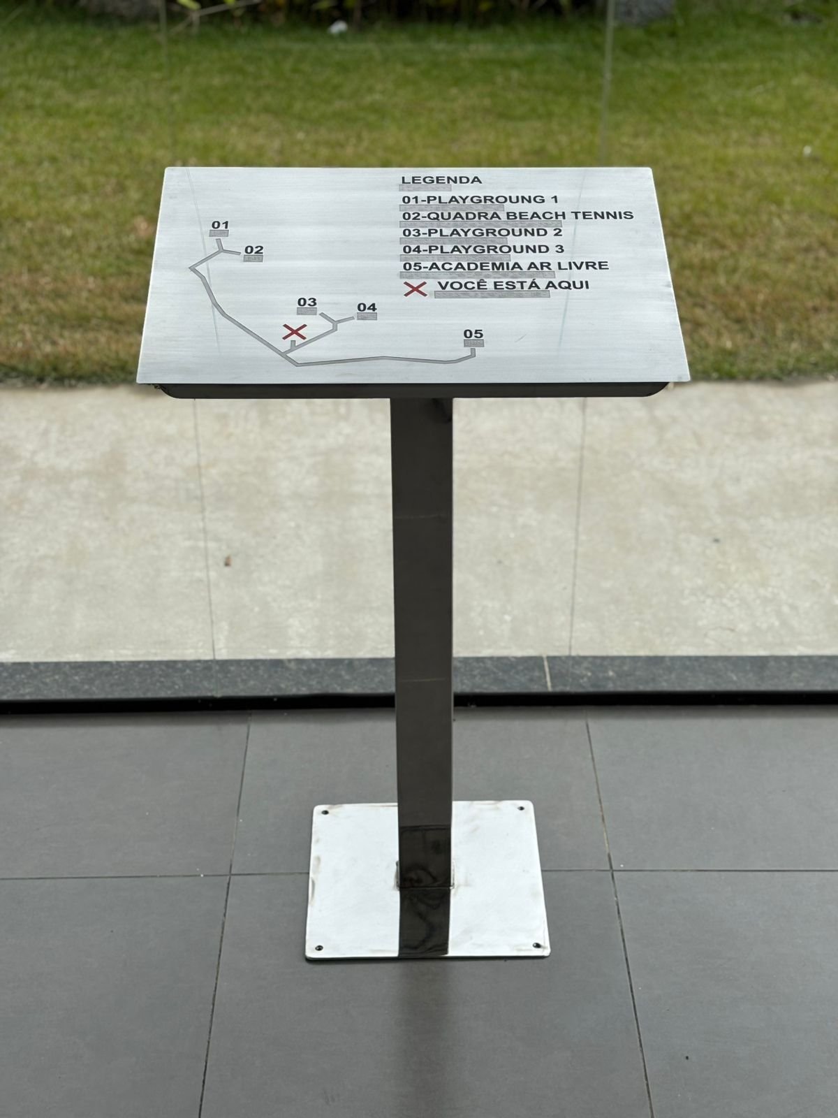 Miniatura 1 de Mapa Tátil Chapa Inox - Até 80x120 cm