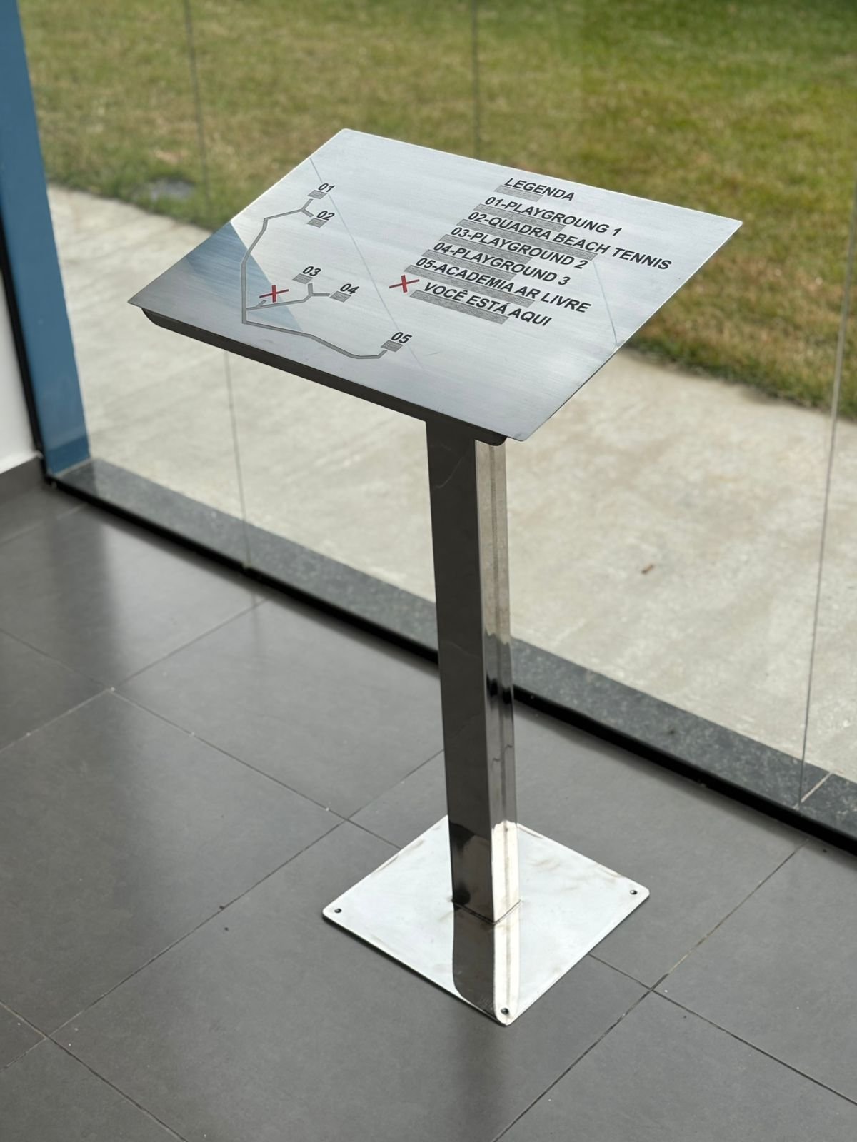 Miniatura 1 de Mapa Tátil Chapa INOX- Até 40x60cm 