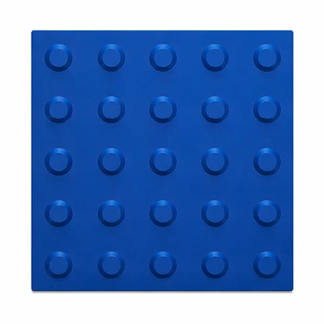 Piso Tátil Alerta Azul 250x250x5 TPE