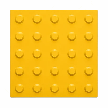Piso Tátil Alerta Amarelo 250x250x5 TPE