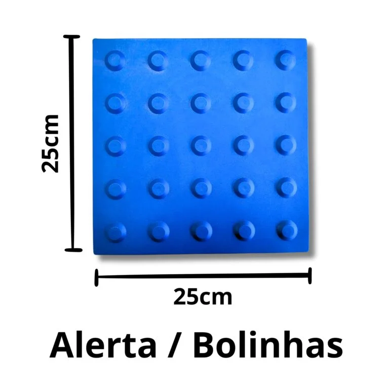 Miniatura 2 de Piso Tátil Alerta Azul 250x250x5 TPE
