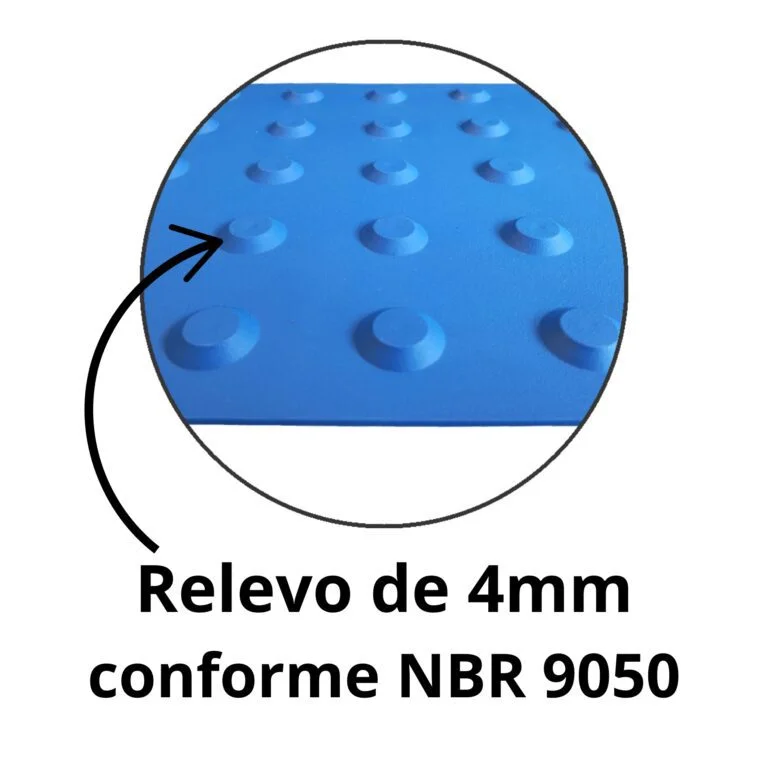 Miniatura 3 de Piso Tátil Alerta Azul 250x250x5 TPE