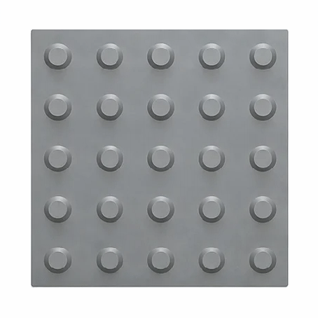 Piso Tátil Alerta Cinza 250x250x5 TPE