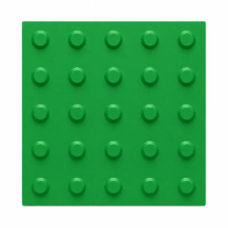 Piso Tátil Alerta Verde 250x250x5 TPE