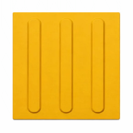 Piso Tátil Direcional Amarelo 250x250x5 TPE