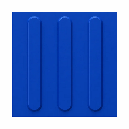 Piso Tátil Direcional Azul 250x250x5 TPE