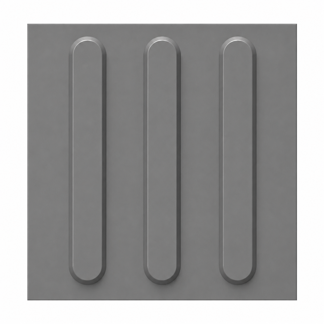 Piso Tátil Direcional Cinza 250x250x5 TPE