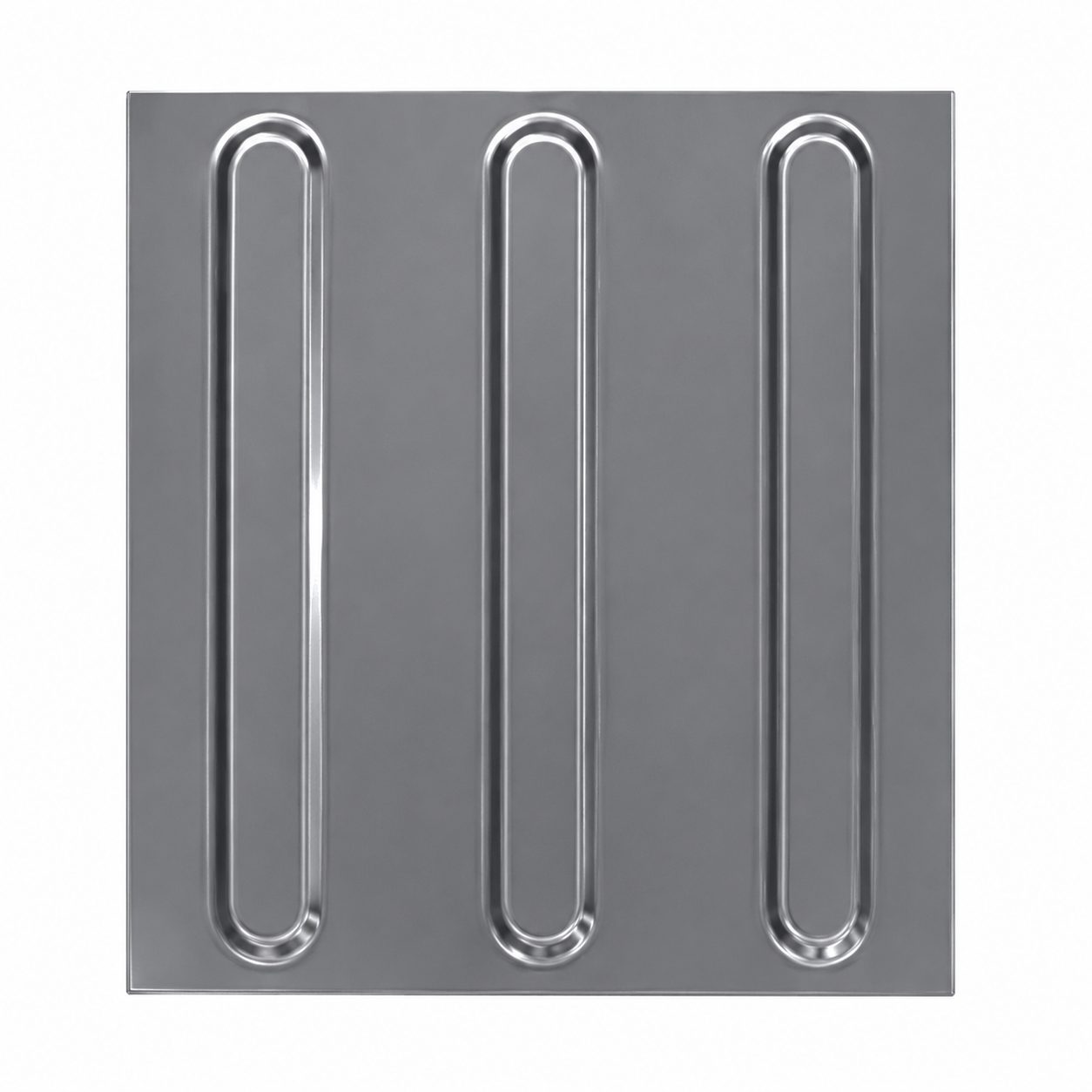 Miniatura 2 de Piso Tátil Direcional Inox Em Placa 25x25 Cm
