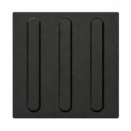 Piso Tátil Direcional Preto 250x250x5 TPE