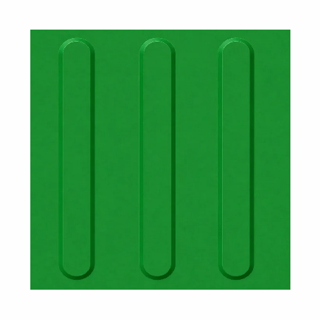 Piso Tátil Direcional Verde 250x250x5 TPE