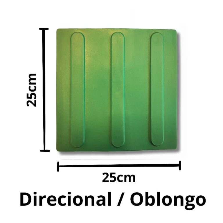 Miniatura 2 de Piso Tátil Direcional Verde 250x250x5 TPE
