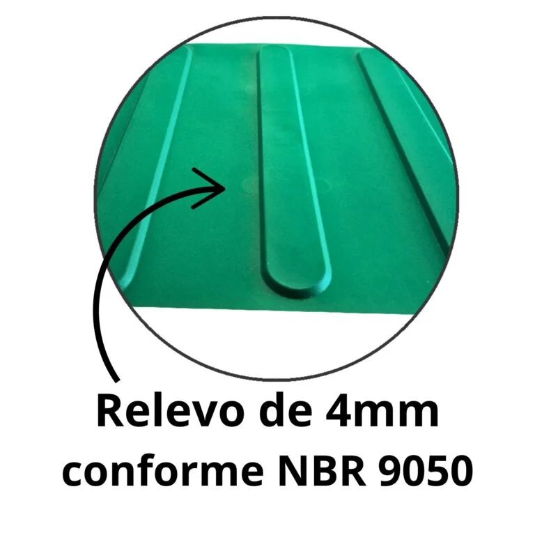 Miniatura 3 de Piso Tátil Direcional Verde 250x250x5 TPE
