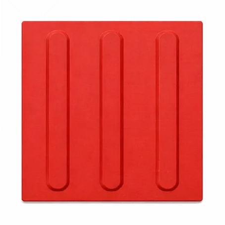 Piso Tátil Direcional Vermelho 250x250x5 TPE