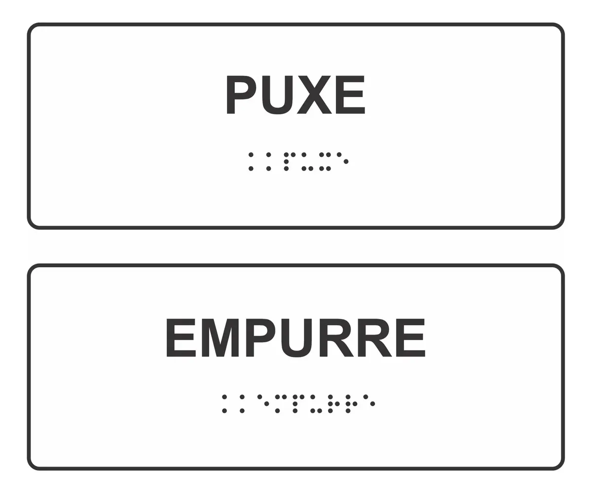 Miniatura 1 de Placa Braille Padrão Puxe / Empurre