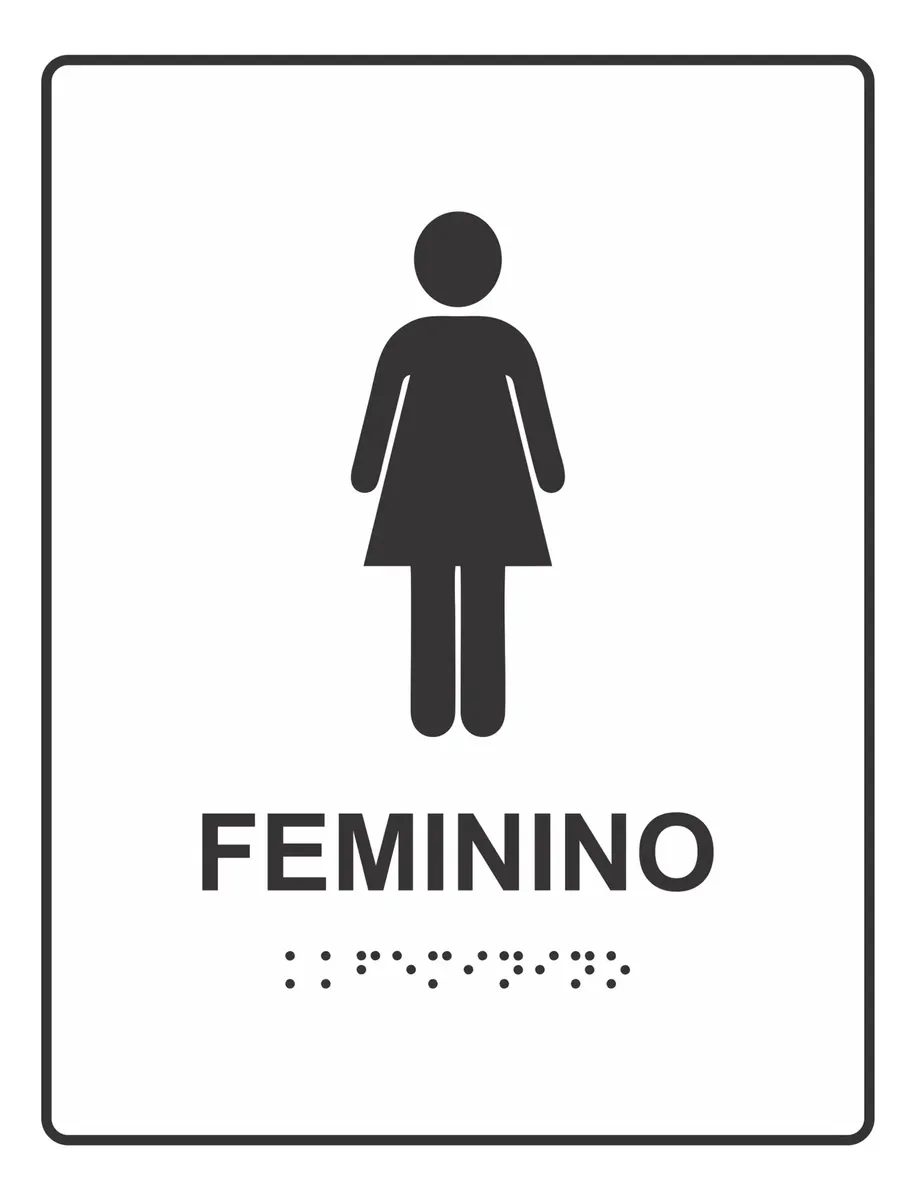 Miniatura 1 de Placa Braille Padrão Sanitário Feminino