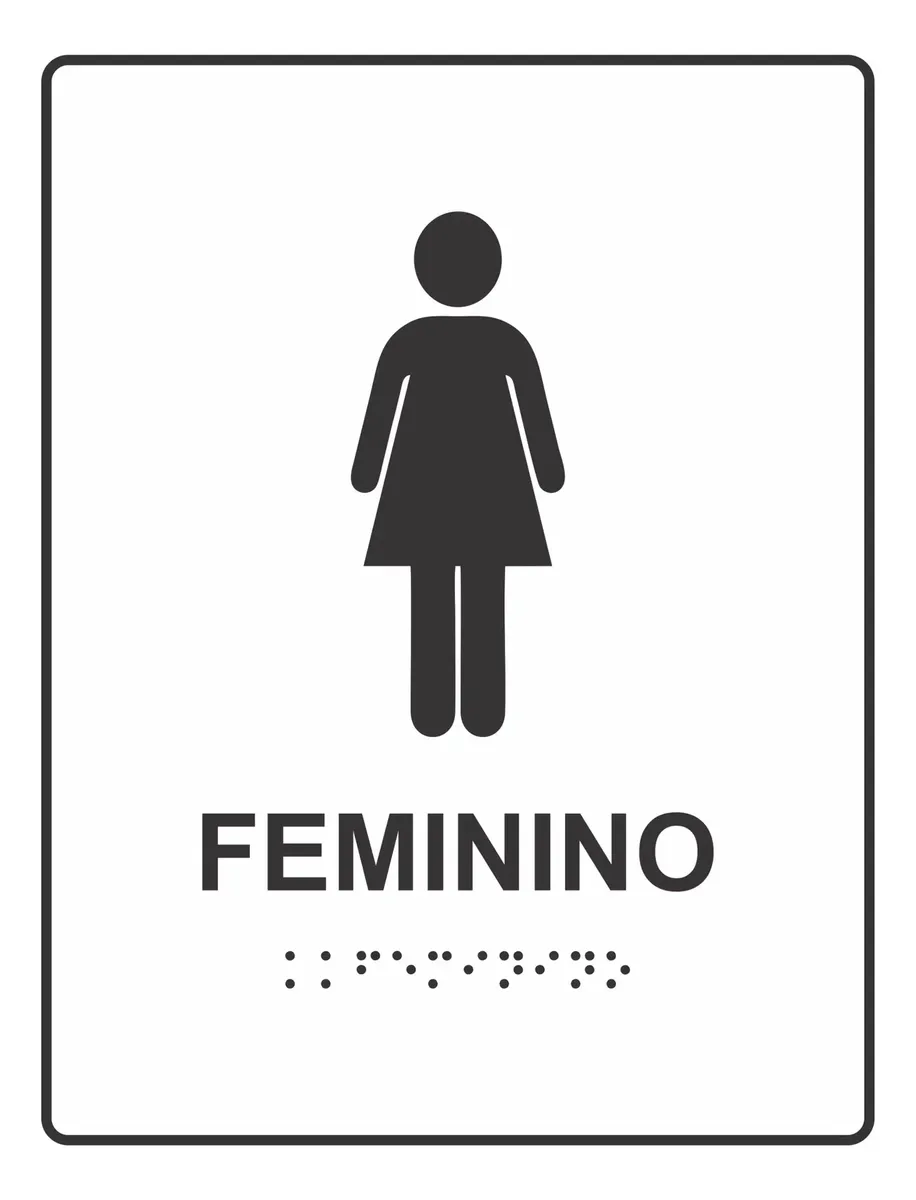 Miniatura 1 de Placa Braille Padrão Sanitário Feminino