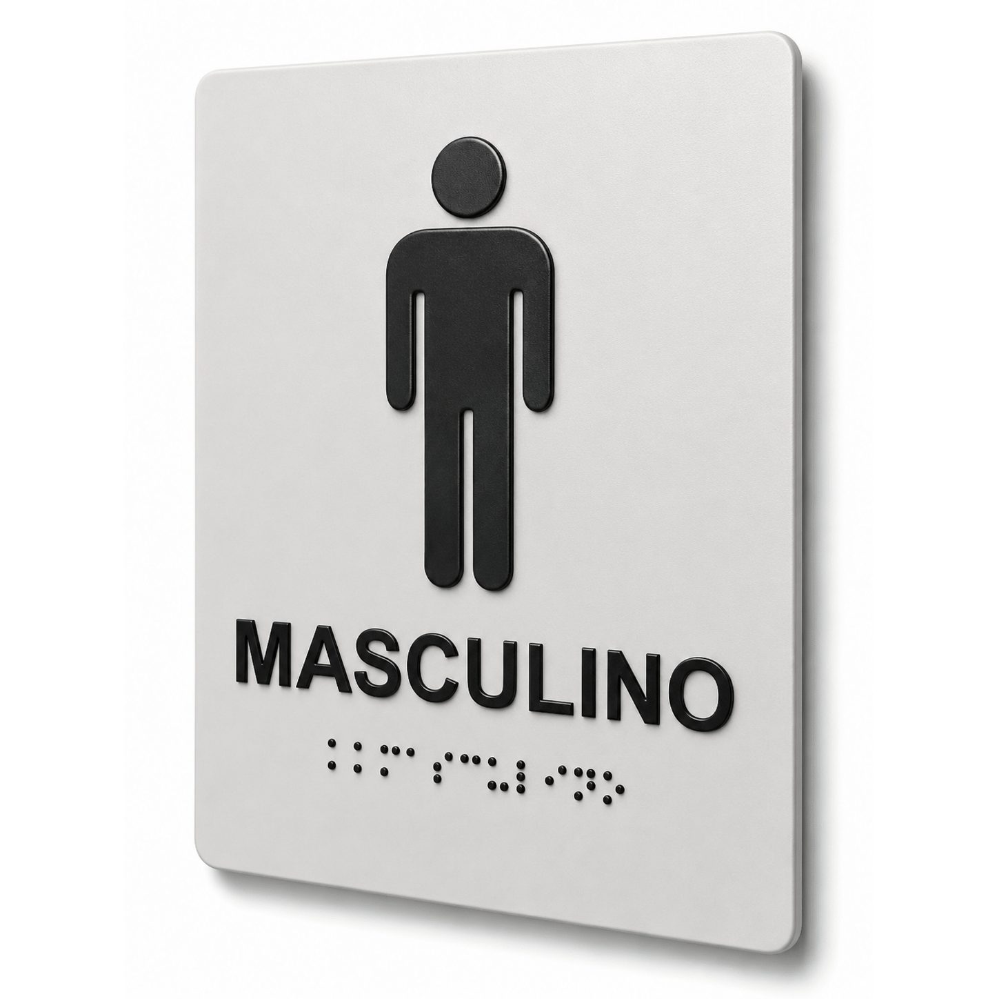 Placa Braille Padrão Sanitário Masculino