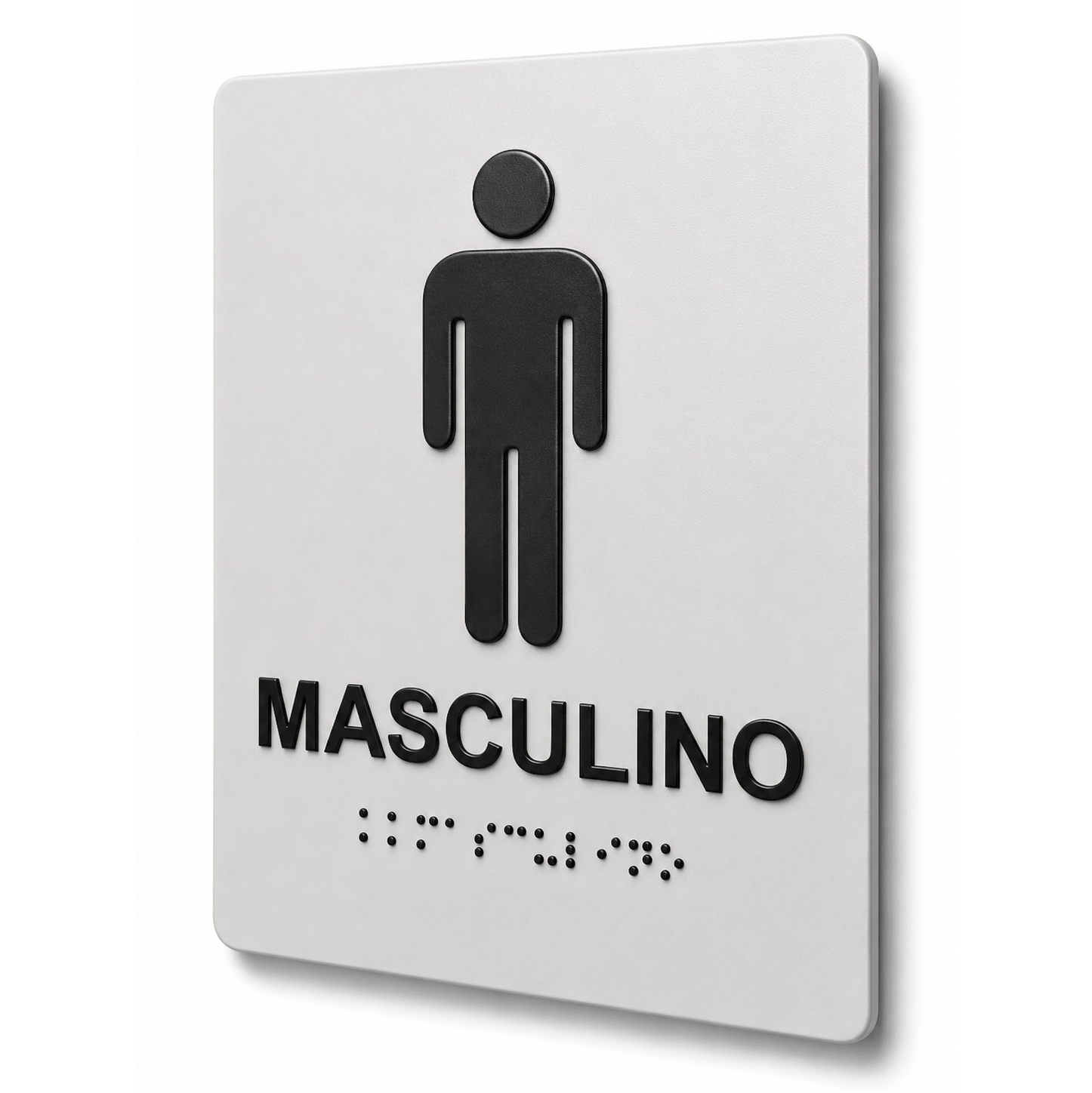 Placa Braille Padrão Sanitário Masculino
