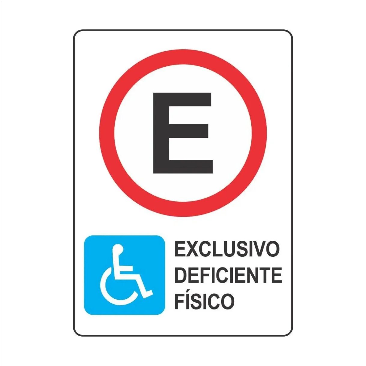Miniatura 1 de Placa Estacionamento Deficiente Físico ACM 3 mm 50x70 cm