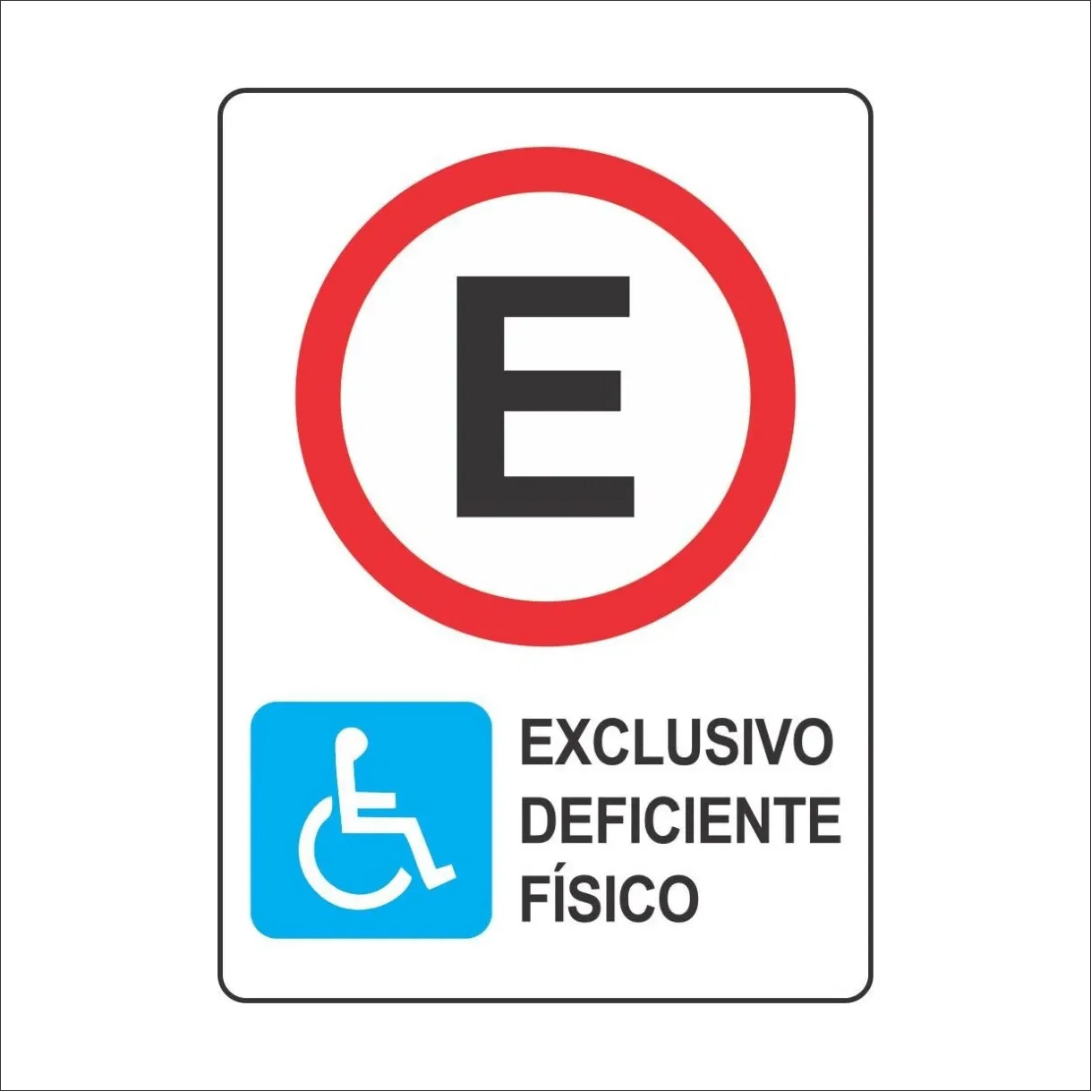 Miniatura 1 de Placa Estacionamento Deficiente Físico ACM 3 mm 50x70 cm