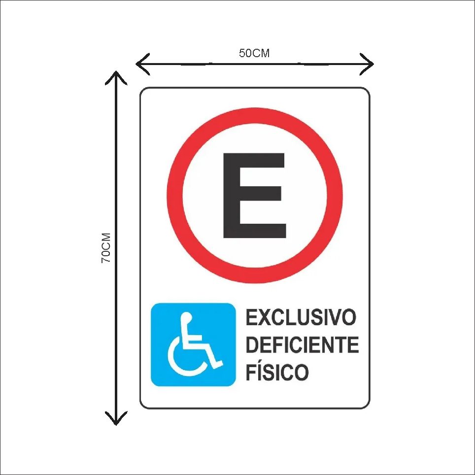 Miniatura 2 de Placa Estacionamento Deficiente Físico ACM 3 mm 50x70 cm