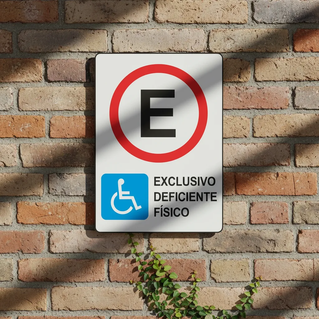 Miniatura 3 de Placa Estacionamento Deficiente Físico ACM 3 mm 50x70 cm