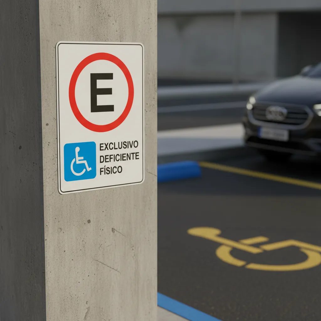 Miniatura 4 de Placa Estacionamento Deficiente Físico ACM 3 mm 50x70 cm