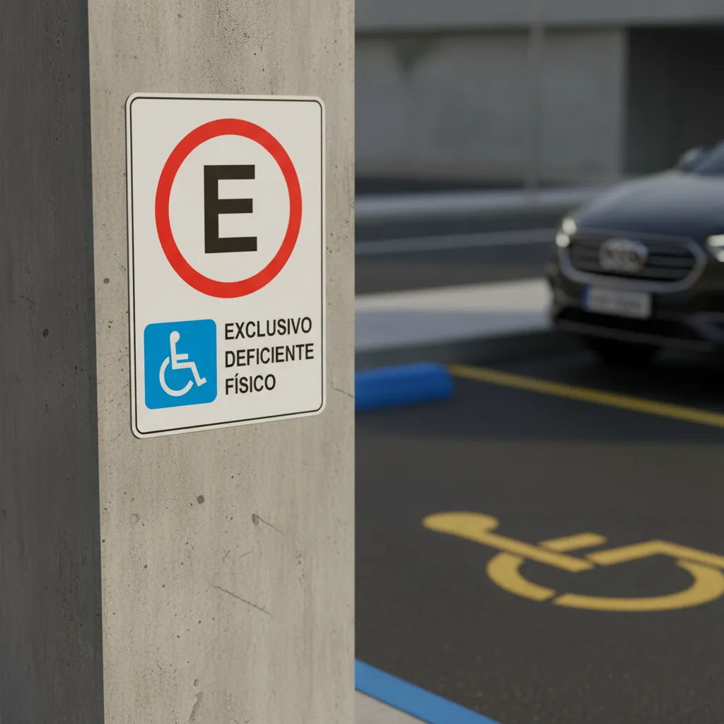 Miniatura 4 de Placa Estacionamento Deficiente Físico ACM 3 mm 50x70 cm
