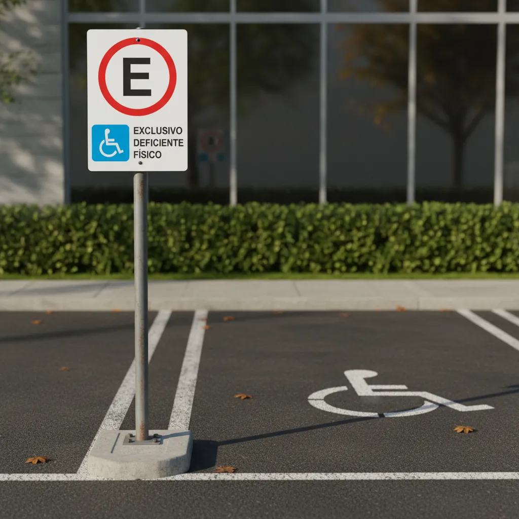 Miniatura 5 de Placa Estacionamento Deficiente Físico ACM 3 mm 50x70 cm