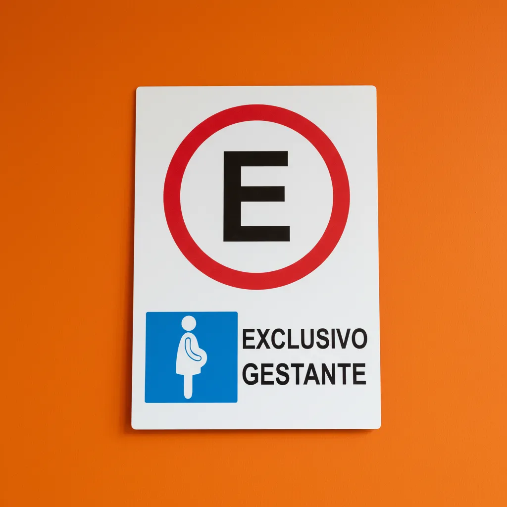 Placa Estacionamento Gestante ACM 3 mm 50x70 cm