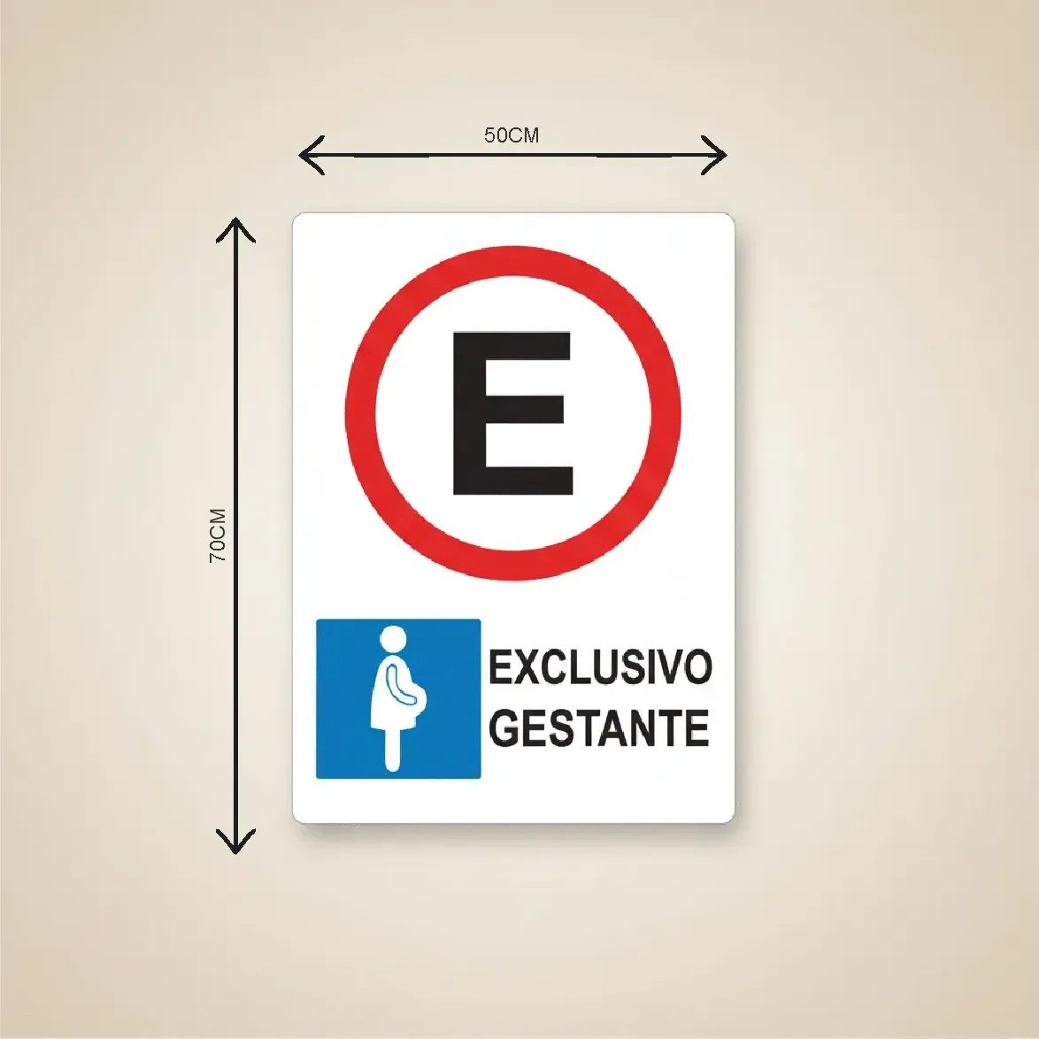 Miniatura 2 de Placa Estacionamento Gestante ACM 3 mm 50x70 cm