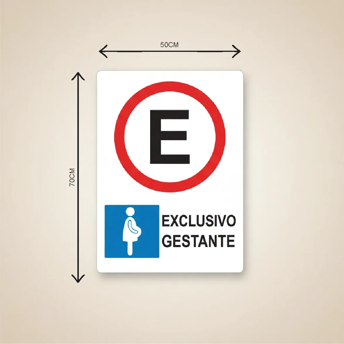 Miniatura 2 de Placa Estacionamento Gestante ACM 3 mm 50x70 cm