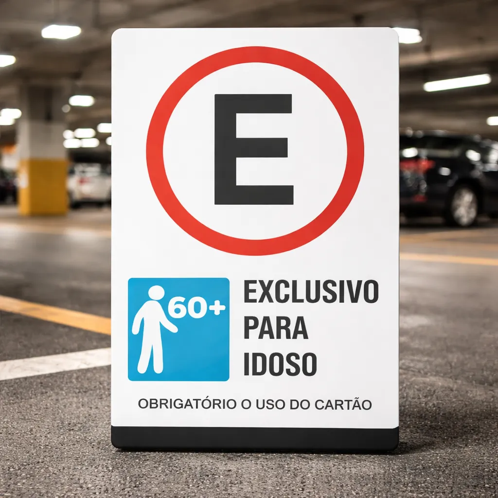Miniatura 2 de Placa Estacionamento Idoso ACM 3 mm 50x70 cm 
