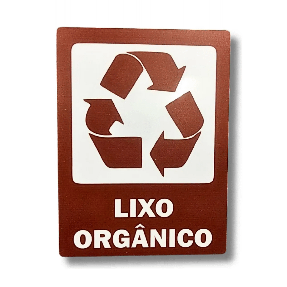 Placa Lixo Orgânico - PS 1 MM   
