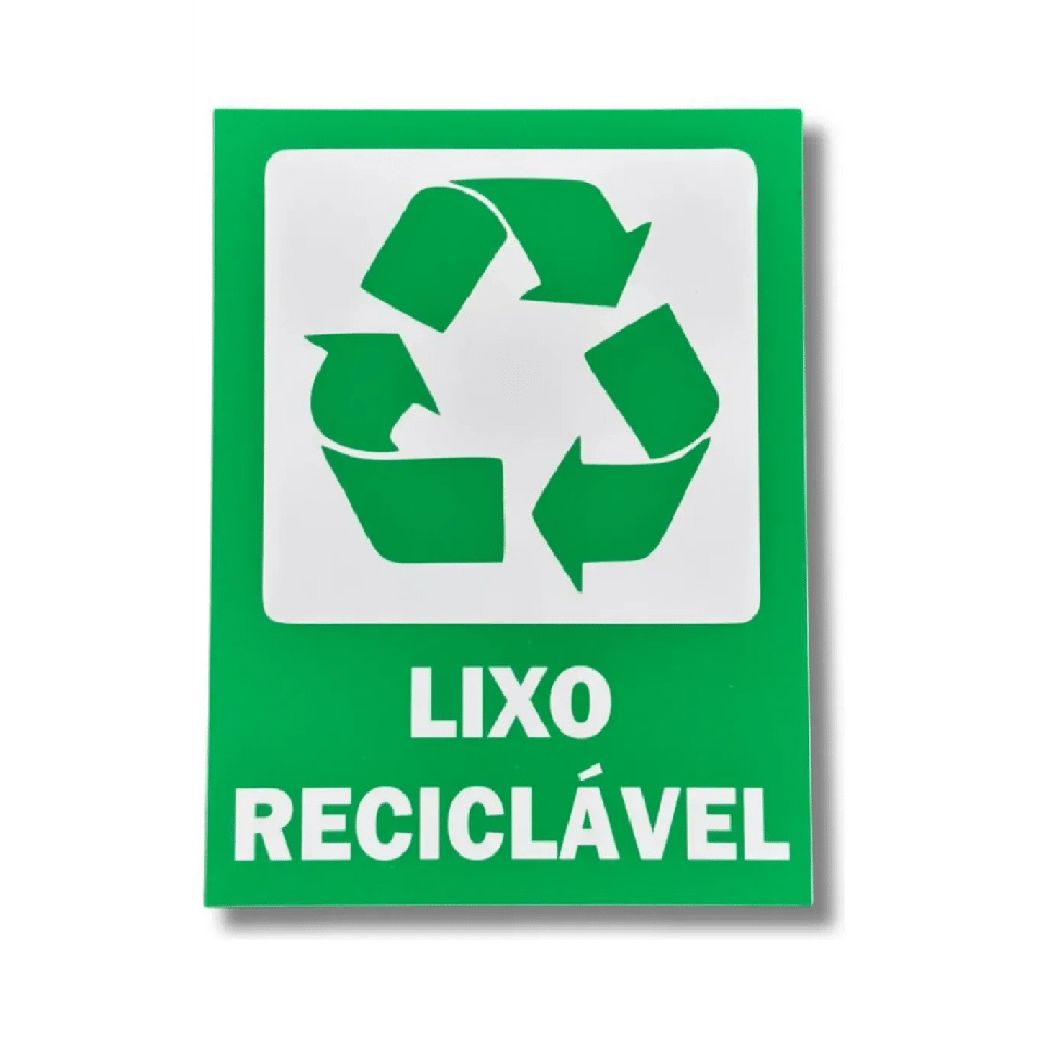 Placa Lixo Reciclável - PS 1 MM  