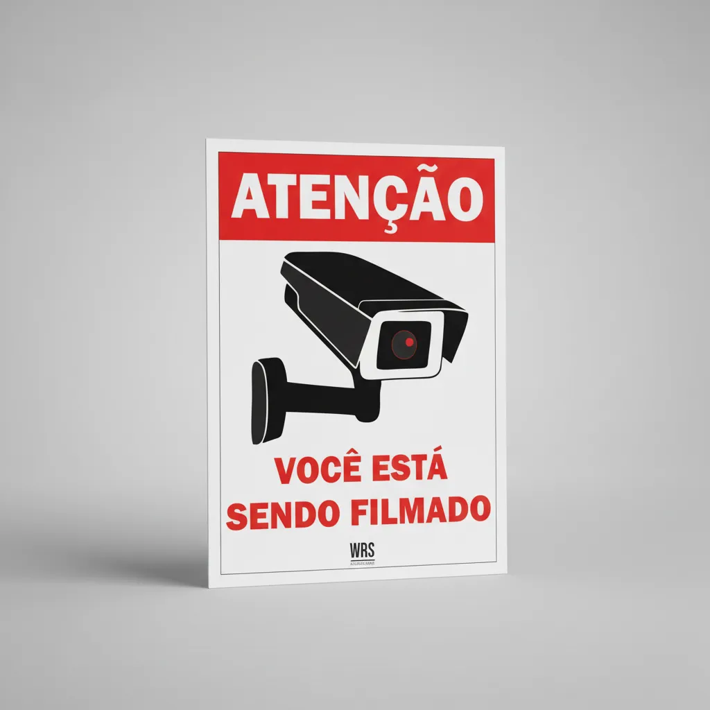 Placa Monitoramento por Câmera de Segurança - PS 1MM 