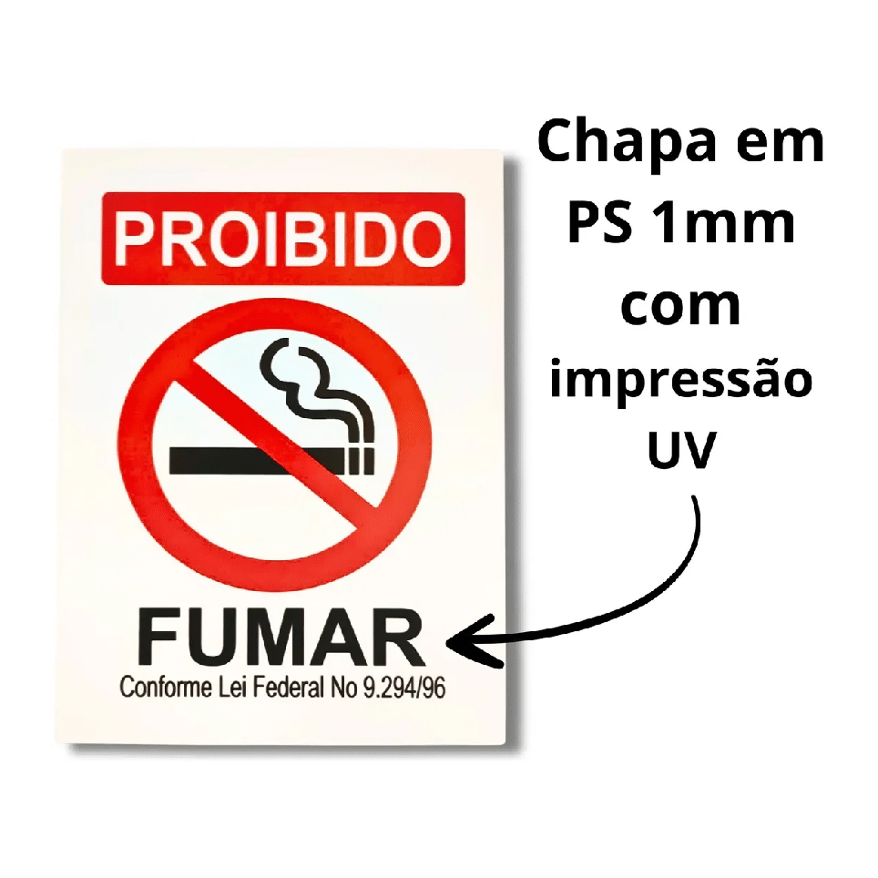 Miniatura 3 de Placa Proibido Fumar - PS 1MM