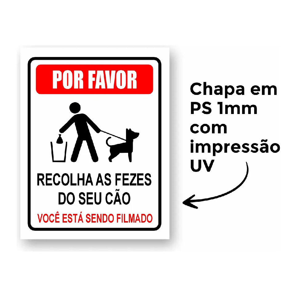 Miniatura 3 de Placa Recolha as Fezes do seu Cão- PS 1 MM