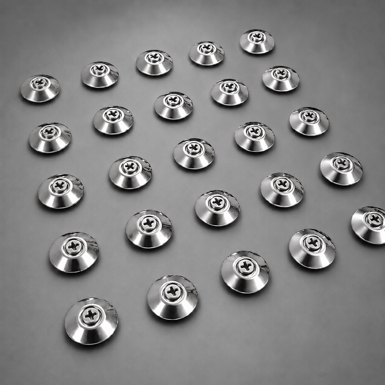 Elemento Tátil Alerta 28mm Inox Frisado Parafusado