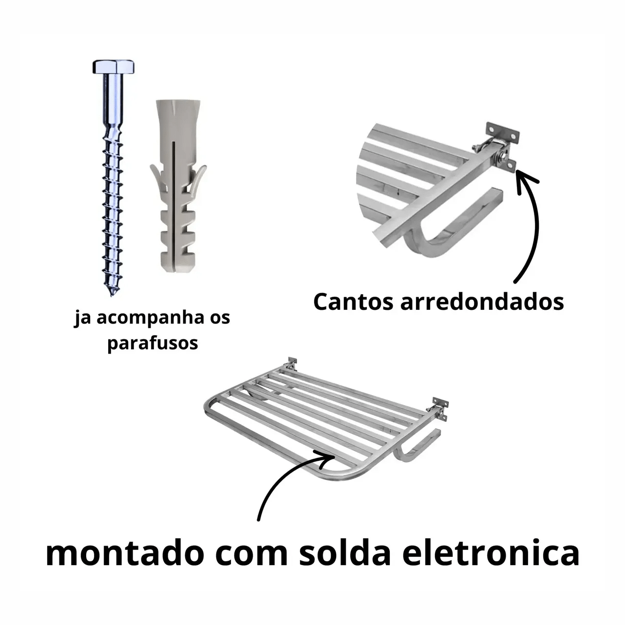 Miniatura 3 de Banco Articulado De Inox Pne 70x45 Cm