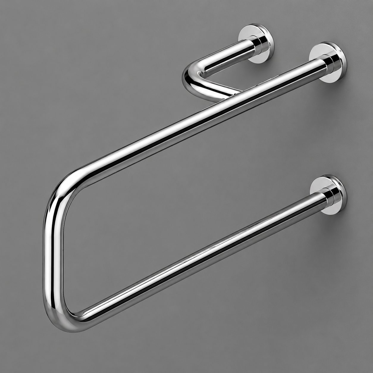 Barra de Apoio Fixa 800mm Esquerda Inox Polido